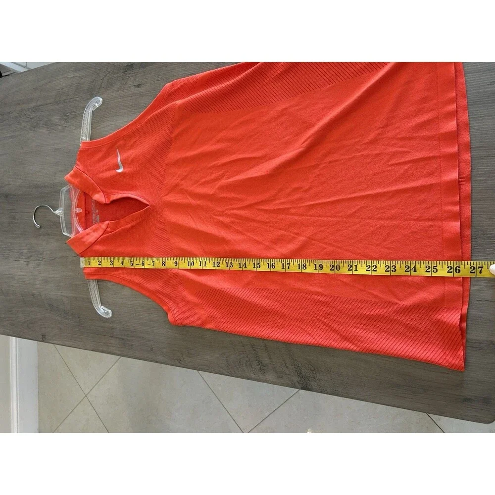 Nike Golf Womens Dri Fit Victory Polo Sleeveless Orange Size L